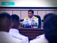 Kepala Staf Angkatan Laut Laksamana TNI Dr. Muhammad Ali,SE,M,M,M,Tr,Opsla, Pada Sambutannya Dalam Pembekalan Kepada 108 Perwira Remaja PA PK TNI AL Angkatan Ke-31 Tahun 2024