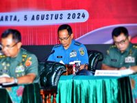 Wakasal Mewakili Kasal Laksamana TNI Dr. Muhammad Ali,SE,M,M,M,Tr,Opsla, Menghadiri Acara Penyerahan Laporan Hasil Pemeriksaan BPK RI atas Laporan Keuangan Kemhan dan TNI Tahun 2023