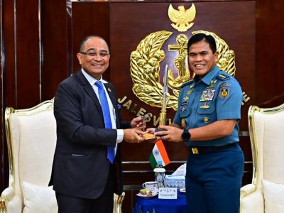 Kasal Laksamana TNI Dr. Muhammad Ali,SE,M,M,M,Tr,Opsla, Menerima Courtesy Call Dubes India Untuk Indonesia Dan Timor Leste H.E., Mr. Sandeep Chakravorty