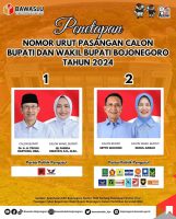 KPU Kabupaten Bojonegoro Resmi Menggelar Pengundian Nomor Urut Untuk Pilkada 2024