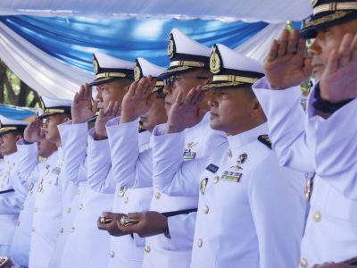 Upacara Pelantikan 357 Bintara Baru TNI Angkatan Laut Di Lapangan Kawah Candradimuka, Puslatdiksarmil Kodiklatal, Juanda Sidoarjo