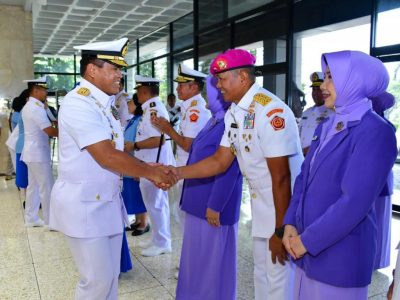 Kepala Staf Angkatan Laut Laksamana TNI Dr. Muhammad Ali,SE, M, MM, Tr,Opsla,Pimpin Sertijab Dua Jabatan Strategis Dan Terima Laporan Kenaikan Pangkat Pati Di Cilangkap