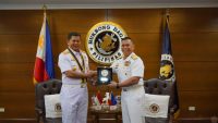 Panglima Komando Armada III Mewakili Kepala Staf Angkatan Laut Laksamana TNI Dr. Muhammad Ali,SE, M ,M,M, Tr, Opsla, Melaksanakan Courtesy Call Atau Distinguished Visit Kepada Flag Officer in Command Of The Philippines Navy Di HPN
