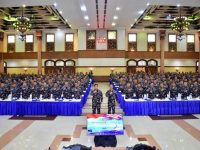 Kepala Staf Angkatan Laut Laksamana TNI Dr. Muhammad Ali,SE,M,M,M,Tr,Opsla, Membuka Apel Komandan Satuan Dan TNI AL Siap Mendukung Kebijakan Pemerintah Untuk Mewujudkan  Visi Indonesia Emas Tahun 2045