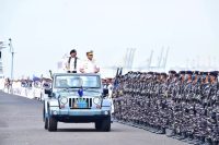 Kepala Staf Angkatan Laut Laksamana TNI Dr. Muhammad Ali,SE,M,M,M,Tr,Opsla, Pimpin Upacara Hari Armada Republik Indonesia Tahun 2024 Di Surabaya