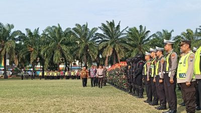 Apel Gelar Pasukan Kesiapan Pengamanan Suroan 1447H dan Suran Agung PSHW-TM 2025 Digelar di Alun-alun Kota Madiun