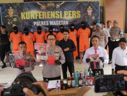 Polres Magetan Ungkap 7 Kasus Narkoba dan 3 Penjualan Miras Ilegal Jelang Suro 2025