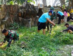 Jalankan Program Unggulan KASAD, Satgas TMMD 125 Bojonegoro bersih-bersih Lingkungan Sumber Air