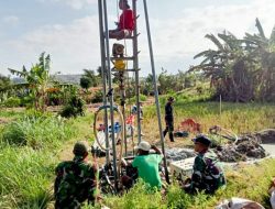 Permudah dapatkan Akses Air Bersih, Satgas TMMD 125 Bojonegoro Buatkan Sumur Bor Warga Soko