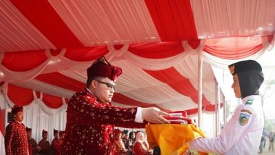 Pimpin Upacara HUT Kemerdekaan RI Ke – 80, Begini Pesan Bupati Kediri