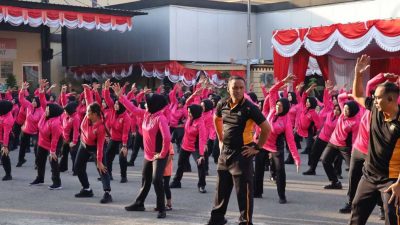 Semarak HUT ke-77 Polwan: Polres Lamongan Gelar Olahraga dan Lomba Meriah