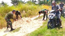 Gotong Royong Koramil Sekaran-Babat, Pengurukan Jalan Pertanian Antar Desa
