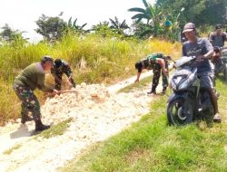 Gotong Royong Koramil Sekaran-Babat, Pengurukan Jalan Pertanian Antar Desa