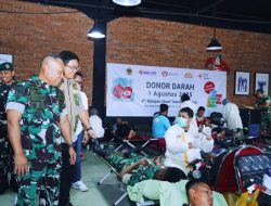 Peduli Kemanusiaan, Divif 2 Kostrad Gelar Donor Darah Bersama PT Harapan Abadi Tekstil Indonesia