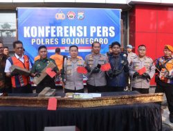 Polres Bojonegoro Bongkar Sindikat Pencurian Rel Kereta Api