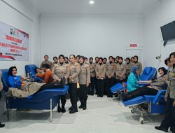 Polwan Polres Madiun Gelar Donor Darah Peringati Hari Jadi ke-77