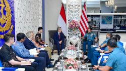 Kepala Staf Angkatan Laut Laksamana TNI Dr. Muhammad Ali,SE,,M,,M,M,Tr,Opsla, Menerima Audiensi Jajaran Direksi Abramak Information Technologies di Ruang Tamu Wisma Elang Laut
