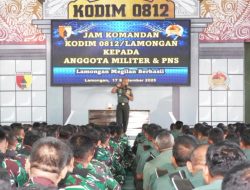 Jam Komandan Dandim Lamongan, Tekankan Kehormatan, Olahraga dan Kebersihan