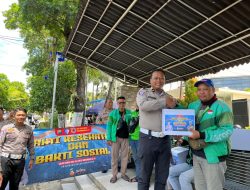 Sat Lantas Polres Magetan Rayakan HUT Lantas Bersama Ojol