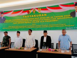 Peringati HUT ke-22, PPAD Gelar Tasyakuran dan Bedah Buku Islam ala Prabowo di Mojokerto