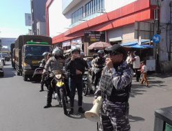 Danlanal Cirebon Bersama Prajurit Cirebon  Siaga Dalam Rangka Membantu Polri Mengamankan Wilayah Kota Cirebon Agar Tetap Kondusif