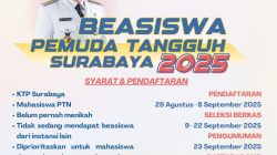 Beasiswa Pemuda Tangguh Surabaya Kategori Mahasiswa Diperpanjang, Pendaftaran hingga 11 September 2025