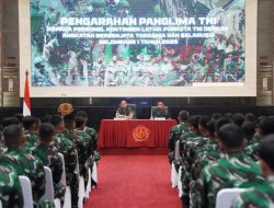 Panglima TNI Memberikan Pengarahan Kepada Personel Purna Tugas Kontingen Latihan Bersama Pertempuran Kota TNI Gelombang I