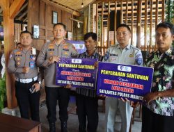 Kapolres Magetan Dampingi Penyerahan Santunan Jasa Raharja untuk Korban Laka Lantas di Kawedanan