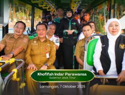 Gubernur Khofifah Luncurkan Bus Trans Jatim Koridor VII Dukung Konektivitas Antar wilayah di Lamongan