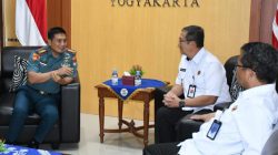 Danlanal Yogyakarta Menerima Kunjungan Kerja Analis Kerja Sama Ahli Madya Sekretariat Dewan Pertahanan Nasional