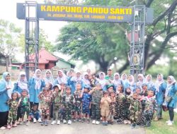 Kampung Pangan Kodim Lamongan Jadi Sekolah Alam Dadakan bagi Anak TK Al-Hidayah