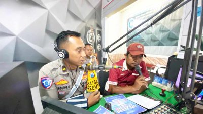 Edukasi Lewat Radio, Satlantas Lamongan Tegaskan Pentingnya Tertib Berlalu Lintas