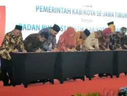 Wabup Jombang Turut Teken MoU Penguatan Data Statistik Jawa Timur